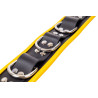 The Red Collier en cuir - 3 anneaux D - Noir/ Jaune